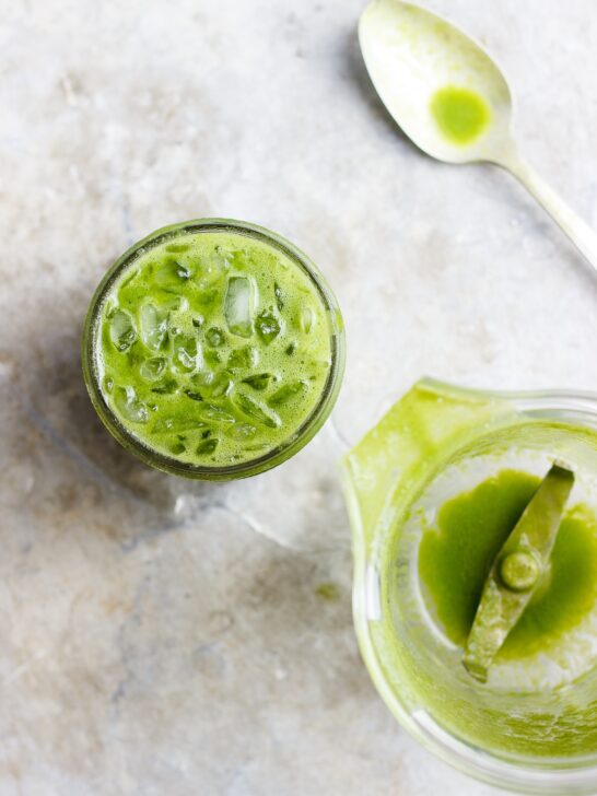 favorite fall green smoothie with blender